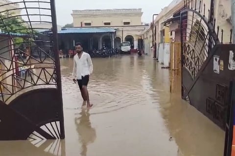 Waterlogging at Sri Ram Hospital